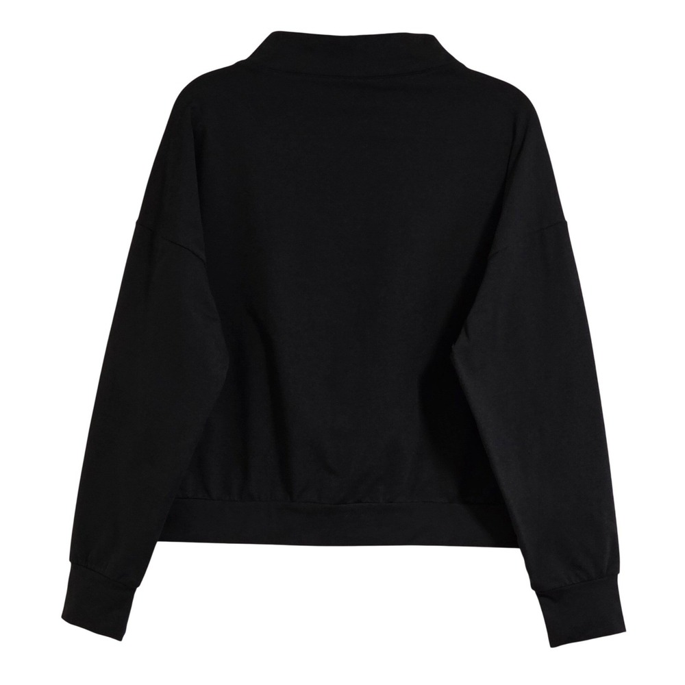 Vuori Granite Funnel Neck Pullover Women Medium Black Heather Sweatshirt - Picture 2 of 4